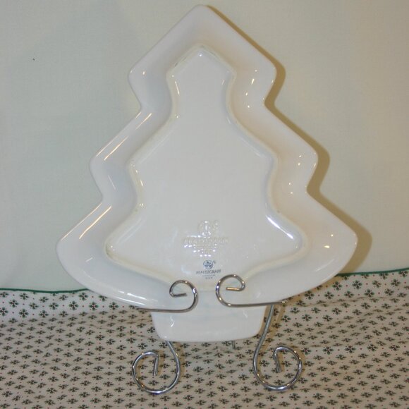 Pfaltzgraff Porcelain Christmas Tree Serving Dish B-226 - Picture 3 of 6